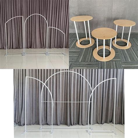 arched collapsible metal frame stand + fabric backdrop. any design|Heavy Duty Chiara Arch Frame Stands 3pc/set .